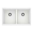 KA-516320 Precis Equal Double Bowl Sink Kit in White
