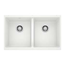 KA-516320 Precis Equal Double Bowl Sink Kit in White