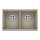Precis SILGRANIT 29" 50/50 Double Bowl Undermount Kitchen Sink - Truffle, 517678