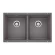 KA-519050 Precis Equal Double Bowl Sink Kit in Cinder