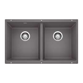 KA-519050 Precis Equal Double Bowl Sink Kit in Cinder
