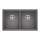 Precis SILGRANIT 29" 50/50 Double Bowl Undermount Kitchen Sink - Cinder, 519050