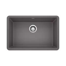 Precis SILGRANIT 27" Single Bowl Undermount Kitchen Sink - Cinder, 522427