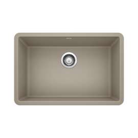 Precis SILGRANIT 27" Single Bowl Undermount Kitchen Sink - Truffle, 522432