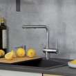 Linus Low Arc Pull-Out Dual-Spray Kitchen Faucet - PVD Steel, 526366