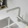 Linus Low Arc Pull-Out Dual-Spray Kitchen Faucet - PVD Steel, 526366