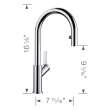 Urbena Pull-Down Dual-Spray Kitchen Faucet - Chrome, 526390