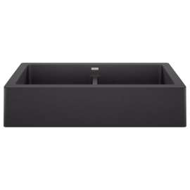 Vintera SILGRANIT 33" Double Bowl Apron-Front Farmhouse Sink - Anthracite, 526547