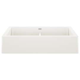 Vintera SILGRANIT 33" Double Bowl Apron-Front Farmhouse Sink - White, 526550