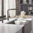 Linus Low Arc Pull-Out Dual-Spray Kitchen Faucet - Volcano Gray, 526962