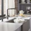 Linus Low Arc Pull-Out Dual-Spray Kitchen Faucet - Volcano Gray, 526962