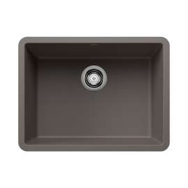 Precis SILGRANIT 24" Single Bowl Undermount Kitchen Sink - Volcano Gray, 527411