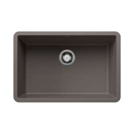 Precis SILGRANIT 27" Single Bowl Undermount Kitchen Sink - Volcano Gray, 527412