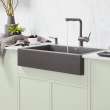 Linus Low Arc Pull-Out Dual-Spray Kitchen Faucet - Volcano Gray, 526962