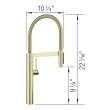 Culina II Semi-Pro Pull-Down Dual-Spray Kitchen Faucet - Satin Gold, 527476