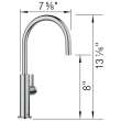 Culina II High Arc Beverage Faucet - RO Compatible - PVD Steel, 527489