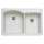 22-In X 33-In Double-Basin Granite Drop-In Or Undermount 4-Hole Residential Kitchen Sink in Biscuit