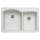 440217-5 22-In X 33-In Double-Basin Granite Drop-In Or Undermount 5-Hole Residential Kitchen Sink in Biscuit
