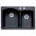 440215-2 22-In X 33-In Double-Basin Granite Drop-In Or Undermount 2-Hole Residential Kitchen Sink in Anthracite