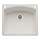 22-In X 25-In Single-Basin Granite Drop-In Or Undermount 2-Hole Residential Kitchen Sink in Biscuit