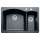 440199-2 22-In X 33-In Double-Basin Granite Drop-In Or Undermount 2-Hole Residential Kitchen Sink in Anthracite