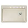 22-In X 33.5-In Single-Basin Granite Drop-In Or Undermount 5-Hole Residential Kitchen Sink in Biscuit