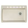 22-In X 33.5-In Single-Basin Granite Drop-In Or Undermount 6-Hole Residential Kitchen Sink in Biscuit