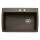 22-In X 33.5-In Single-Basin Granite Drop-In Or Undermount 2-Hole Residential Kitchen Sink in Cafe Brown