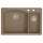 441282-2 22-In X 33-In Double-Basin Granite Drop-In Or Undermount 2-Hole Residential Kitchen Sink in Truffle