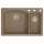 441282-3 22-In X 33-In Double-Basin Granite Drop-In Or Undermount 3-Hole Residential Kitchen Sink in Truffle