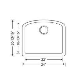 Diamond 20.813-In X 24-In Single-Basin Granite Undermount Kitchen Sink