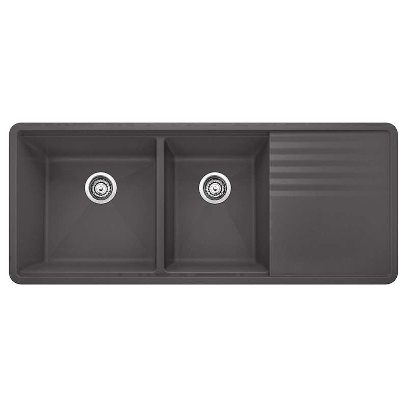 Blanco Precis 441471 Bath1 Com Kitchen Sink With Drainboard In Cinder Blanco Precis 441471