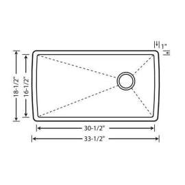 18.5-In X 33.5-In Single-Basin Granite Undermount Residential Kitchen Sink