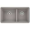 Blanco Precis 18-In X 33-In Double-Basin Granite Undermount Kitchen Sink