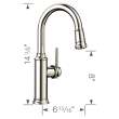 Pull Down Bar Faucet 1.5 gpm in Polished Nickel