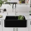 Blanco 402576 Ikon 30" Apron Front Single Kitchen Sink in Coal Black