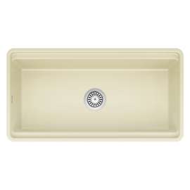 19-in x 36-in Fireclay 10-in Deep Kitchen Sink, in Biscuit