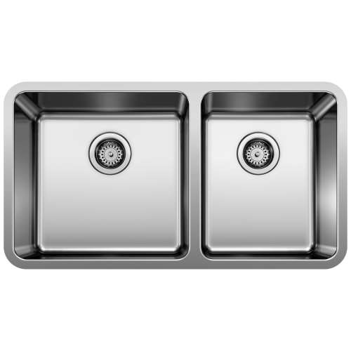 Blanco 442769 Formera Double Offset Undermount Kitchen Sink in Stainless Steel