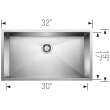 Blanco Precision 19-In X 32-In Single-Basin Undermount Kitchen Sink