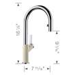 Blanco 526393 Urbena Pull-Down Kitchen Faucet in Biscuit/Chrome