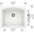 Blanco Diamond 22-In X 25-In Single-Basin Granite Multi-Mount 1-Hole Kitchen Sink