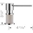 Blanco 402573 Lato Soap Dispenser in Concrete Gray/Chrome