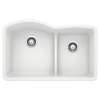 Blanco Diamond 32-In X 20.875-In Double-Basin Granite Undermount 2-Hole Kitchen Sink