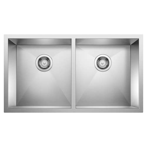 Blanco Precision 18-In X 29-In Double-Basin Undermount Kitchen Sink