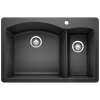 Blanco Diamond 22-In X 33-In Double-Basin Multi-Mount 1-Hole Kitchen Sink