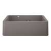 Blanco Ikon 33" Farmhouse/Apron Front Kitchen Sink with Low Divide in Metallic Gray