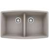 Blanco 442734 Performa Equal Double Undermount Kitchen Sink in Concrete Gray