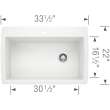 Blanco Diamond 22-In X 33.5-In Single-Basin Granite Multi-Mount 1-Hole Kitchen Sink