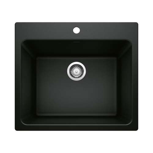 Blanco 442924 Liven Dual-Mount Laundry Sink in Coal Black
