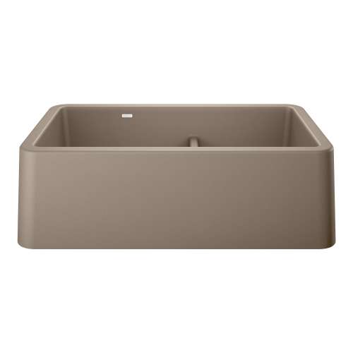 Blanco Ikon 33" Farmhouse/Apron Front Kitchen Sink with Low Divide in Truffle